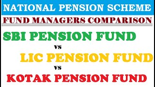 हिंदी  National Pension Scheme  Fund Managers Comparison  SBI vs LIC vs Kotak Pension Fund [upl. by Nirrej]