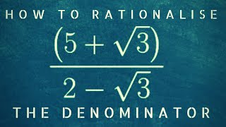 How to rationalise the denominator  Maths  Your Tutor Harry  Class 9  CBSE NCERT ICSE [upl. by Anaujat339]