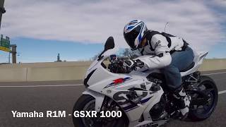 Kawasaki ZX10RR vs BMW S1000RR vs Yamaha R1M vs Kawasaki ZX14R vs GSXR 1000 [upl. by Dmitri825]