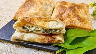 Quick spinach cheese pastry 🍽️ فطيرة السبانخ بالجبنة السريعة [upl. by Mukul396]