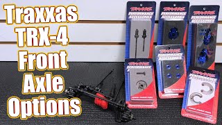 Front Axle Options Overview  Traxxas TRX4 Sport Full Upgrade Project Truck Part 4  RC Driver [upl. by Adolfo]