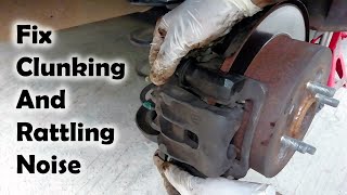 Fix Wheel End Rattling Noise  Clunking noise over rough roads  Easy brake service [upl. by Nofpets594]