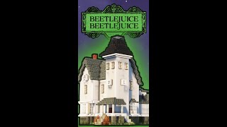 Building the Beetlejuice House in Minecraft 🪲 🪦 💀 [upl. by Nomar]