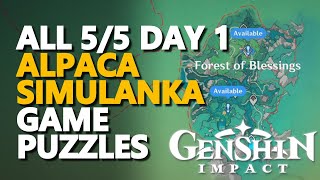 All Alpaca Simulanka Puzzles Genshin Impact [upl. by Niwle]