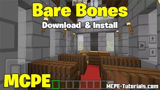 How To Install Bare Bones Texture Pack for Minecraft PE 120  Bare Bones MCPE 120 [upl. by Sidnala340]