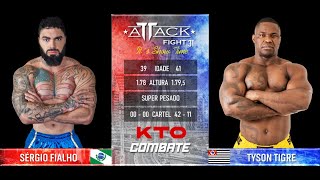 Attack Fight 31  Tyson Tigre VS Sergio Fialho Luta de Boxe [upl. by Yadnus]