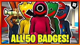 How to get ALL 50 BADGES in POPPY PLAYTIME MORPHS  Roblox [upl. by Reis]