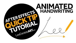 After Effects Tutorial  QUICK TIP  Animated Handwriting [upl. by Nauqet]