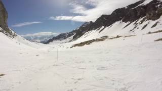 Val Thorens Lory blue piste  return to Orelle [upl. by Anelleh]