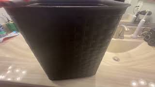 Sterilite 3 4 Gallon Weave Wastebasket Small Decorative Trash Can Review [upl. by Eiddam]