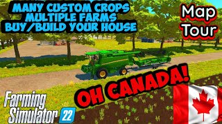 Gnadenthal Crossplay  An Simplistic HUGE Canadian Map  FS22 Map Tour [upl. by Thorman]