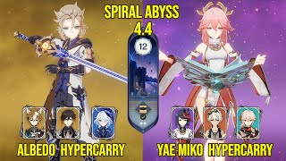 C0 Albedo Hypercarry amp C0 Yae Miko Hypercarry  Genshin Impact Spiral Abyss Version 44 [upl. by Ken876]