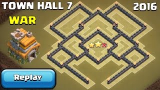 TH7 WAR BASE ANTI 3 Star  REPLAYS PROOF UNDEFEATED  Clash of Clans [upl. by Jere60]