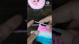 Wow 😲 completes 2 lines in one golinked double crochet crocheting crocheteveryday [upl. by Elnore]