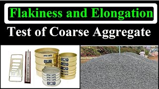 Test of Flakiness index and Elongation index of Coarse Aggregate [upl. by Ahsratal651]