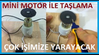 Mini Taşlama Motor YapımıMini Motor İle Zımpara [upl. by Odnalro]