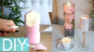 5 IDEE FACILISSIME PER CANDELE DI NATALE FAI DA TE  DIY SCENTED CANDLES HOME MADE [upl. by Blatman]