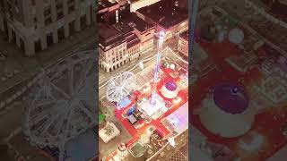 Glasgow George square Christmas markets from above with drone short christmas glasgow [upl. by Noedig]