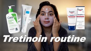 TRETINOIN GEL 005 ROUTINE 2021  PURGING AGAIN SLUGGING ACNEORG AND DERMATICA [upl. by Shanleigh]