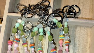 Diy Beaded keychain Fast and Easy keychain Tutorial [upl. by Yelsnik174]