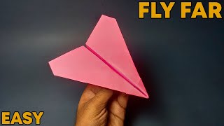 How To Make A Paper Plane That Flies Very Long  Over 100 Feet [upl. by Dranek]