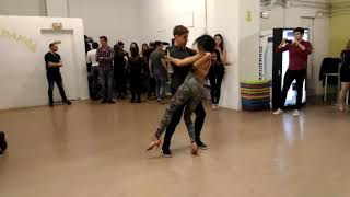 Jorge y Mónica  CLASE DE BACHATA MADRIDANCE  Adicto Prince Royce Feat Marc Anthony [upl. by Downe]