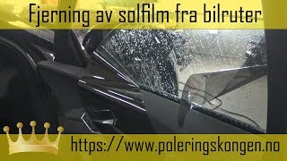 Fjerning av solfilm fra bilruter [upl. by Aniram386]