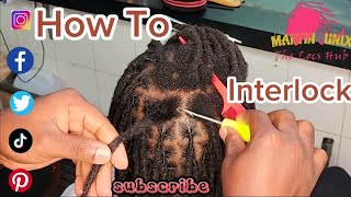 Mastering How to Interlock Dreadlocks as a way of Maintenence [upl. by Domph470]