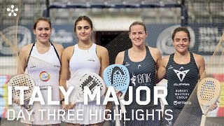 BNL Italy Major Premier Padel Highlights day 3 Women [upl. by Lain]