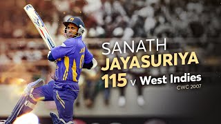 Sanath Jayasuriyas day out against West Indies  CWC 2007 [upl. by Eilema716]