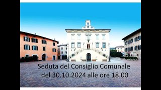 Consiglio Comunale di Pergine Valsugana il 30102024 ore 1800 [upl. by Cleland]