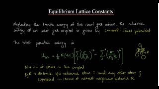 Equilibrium Lattice Constant [upl. by Christan]