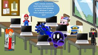 Dark Bowser and Shadow Kirby Downgrade the School Computers to Windows 7 Grounded [upl. by Ellemac]