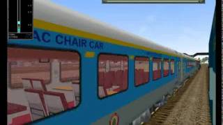 MSTS Indian railways Wdp4 shatabdi AI crossingmpg [upl. by Anrim]