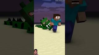 Help Herobrine to Run From the minecraft animation herobrine bones minecraft shorts trending [upl. by Hospers881]