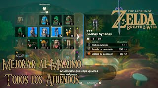 Zelda Breath Of The Wild  Como Mejorar al Maximo TODAS las ArmadurasTrajesVestimentas [upl. by Landon]