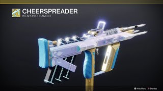 Cheerspreader exotic weapon ornament  Bright Dust  Weekly cosmetics for Bright Dust in Eververse [upl. by Ellenad570]