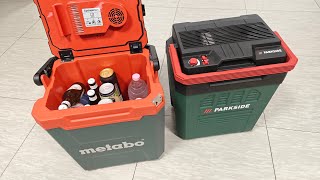 Parkside Electric Cooling Box PKB 20Li A1 vs Metabo KB 18 BL  Parkside AkkuKühlbox [upl. by Erdua]