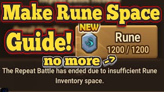 New Method to Make Space in Rune Storage  Summoners War [upl. by Gussman]