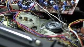 Sanyo M7900K mini amp slim inside Hear how quiet running cassette deck motor buying ebay craglis [upl. by Odrick]