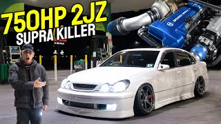 750HP BIG TURBO 2JZ TOYOTA ARISTO  The SLEEPER Supra Killer [upl. by Hook716]