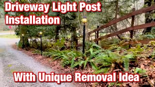 Unique Driveway Light Post Installation [upl. by Levitan604]