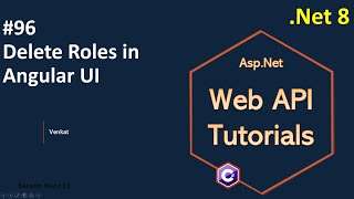 Part 96 Delete Roles in Angular UI Net 8 7 6  Web API Tutorials  NehanthWorld [upl. by Adeehsar]