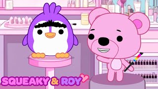 Squeaky amp Roy  Eyebrow makeover 😱  Cartoons and videos for kids  magic [upl. by Lissa]