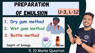 preparation of emulsion  method of preparation of emulsion  pharmacywithsgsir [upl. by Eilsel]