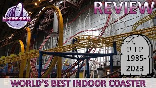 Mindbender Review Galaxyland Schwarzkopf Triple Looper  Worlds Best Indoor Coaster Now Closed [upl. by Kcirdaed196]