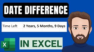 Get the Days Months amp Years Between Dates in Excel 1 Formula [upl. by Suhsoj850]