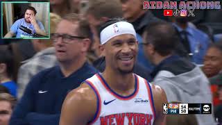 New York Knicks vs Philadelphia 76ers NBA EMIRATES CUP Reaction [upl. by Dnomyaw]