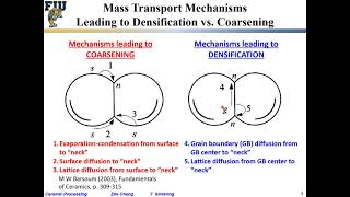 Ceramic Processing L719 Mass transport mechanisms determine densification vs coarsening [upl. by Lezley]