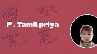 PTamil priya and Tamil priya name signature style with arooj [upl. by Elfie]